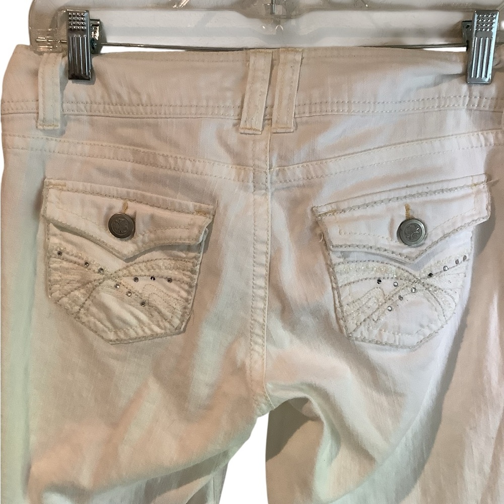 No Boundaries Cream Button-Fly Jeans Excellent Condition Size 9 - Picture 2 of 12